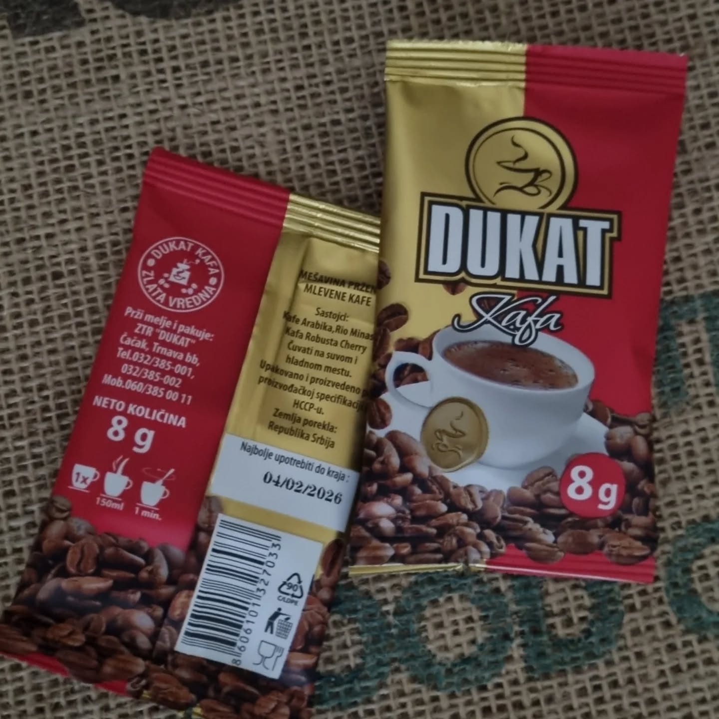 Dukat kafa kesica 8 g